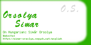 orsolya simar business card